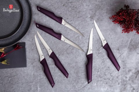 ZESTAW NOŻY DO STEKÓW LUB PIZZY 6 EL. BERLINGER HAUS PURPLE ECLIPSE BH-2789