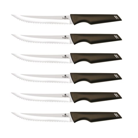ZESTAW NOŻY DO STEKÓW LUB PIZZY 6 EL. BERLINGER HAUS SHINY BLACK BH-2784