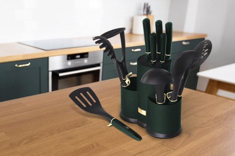 ZESTAW NOŻY I PRZYBORÓW KUCHENNYCH 12 EL. BERLINGER HAUS EMERALD BH-6250