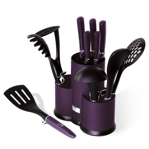 ZESTAW NOŻY I PRZYBORÓW KUCHENNYCH 12 EL. BERLINGER HAUS PURPLE ECLIPSE BH-6258