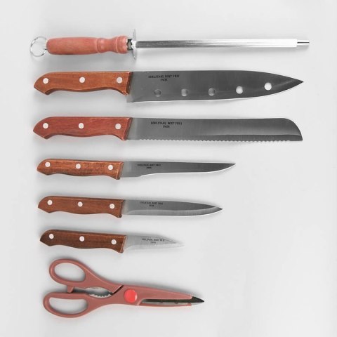 ZESTAW NOŻY KOMPLET 8 ELEMENTÓW W BLOKU ZE STOJAKIEM MAESTRO MR-1403