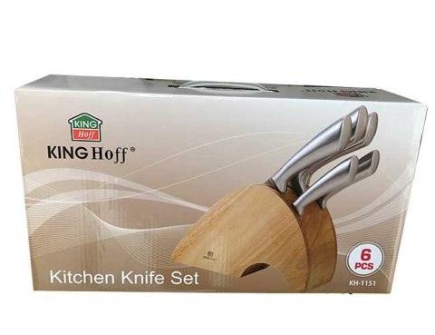 ZESTAW NOŻY KUCHENNYCH W BLOKU 6 ELE. KiNGHOFF KH-1151