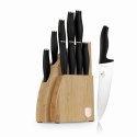 ZESTAW NOŻY W BLOKU BAMBUSOWYM 10-ELE BERLINGER HAUS BLACK ROSE BH-2760