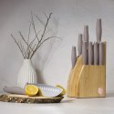 ZESTAW NOŻY W BLOKU BAMBUSOWYM 10-ELE BERLINGER HAUS TAUPE BH-3122