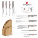 ZESTAW NOŻY W BLOKU BAMBUSOWYM 10-ELE BERLINGER HAUS TAUPE BH-3122