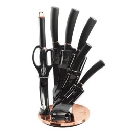 ZESTAW NOŻY W STOJAKU 8 EL. BERLINGER HAUS BLACK ROSE LINE BH-2421