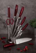 ZESTAW NOŻY W STOJAKU 8 EL. BERLINGER HAUS METALLIC LINE BURGUNDY BH-2459