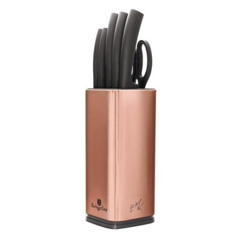 ZESTAW NOŻY W STOJAKU BERLINGER HAUS COPPER METALLIC LINE BH-2401