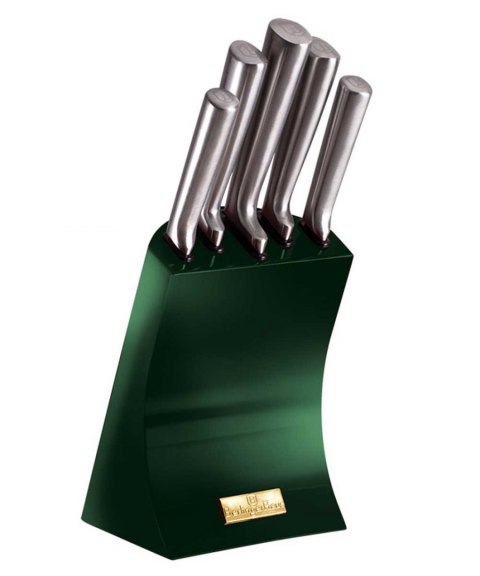 ZESTAW NOŻY W STOJAKU BERLINGER HAUS EMERALD METALLIC LINE BH-2448
