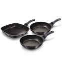 ZESTAW PATELNI GRANITOWYCH 20,24,28cm BERLINGER HAUS METALLIC LINE CARBON PRO BH-6904