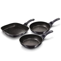 ZESTAW PATELNI GRANITOWYCH 20,24,28cm BERLINGER HAUS METALLIC LINE CARBON PRO BH-6904
