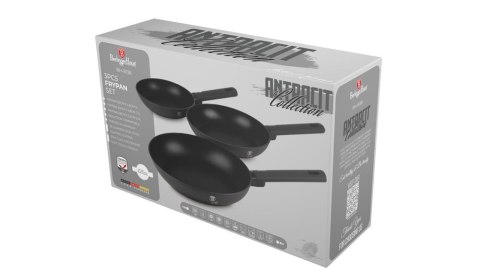 ZESTAW PATELNI TYTANOWYCH 20/24/28CM BERLINGER HAUS ANTRACIT BH-8138