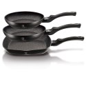 ZESTAW PATELNI Z POWŁ. GRANITOWYCH BERLINGER HAUS BLACK SILVER BH-6157