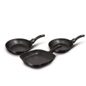 ZESTAW PATELNI Z POWŁ. GRANITOWYCH BERLINGER HAUS BLACK SILVER BH-6157