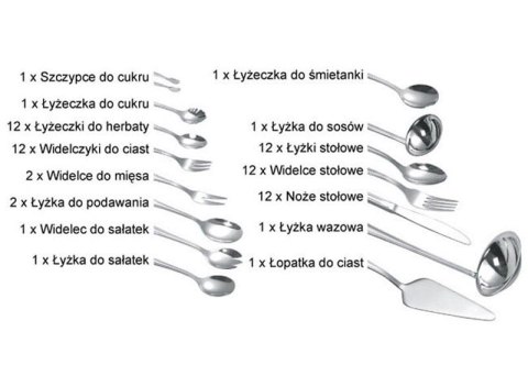 ZESTAW SZTUĆCÓW 72 EL. ZILNER ZL-6514 SATYNA