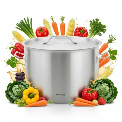 GARNEK GASTRONOMICZNY Z POKRYWĄ STALOWĄ Ø50cm 58L KINGHOFF KH-2028