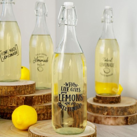 Butelka na lemoniadę sok wodę szklana 970 ml VILDE 139181