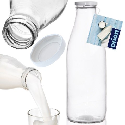 Butelka na mleko sok lemoniadę szklana 1L ORION 125952