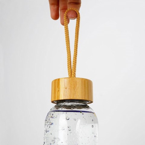 Butelka szklana na wodę soki z silikonowym pokrowcem czerwona 500 ml EXCELLENT HOUSEWARE 124502-C