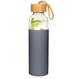 Butelka szklana na wodę soki z silikonowym pokrowcem szara 500 ml EXCELLENT HOUSEWARE 124502-S