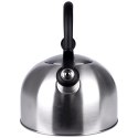 Czajnik z gwizdkiem stalowy na gaz indukcja srebrny 2.5L EXCELLENT HOUSEWARE 259346