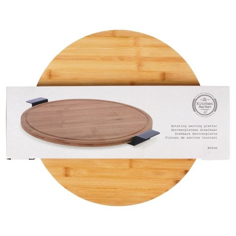 Deska do serwowania obrotowa bambusowa 39,5 cm EXCELLENT HOUSEWARE 259361