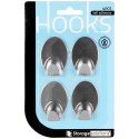 Haczyki wieszaki uchwyty haczyk samoprzylepny stalowy 3.5x5.5cm 4SZT STORAGE SOLUTIONS 569418-W1