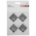 Haczyki wieszaki uchwyty haczyk samoprzylepny stalowy 5x5cm 4SZT GET-IT 569129-W2