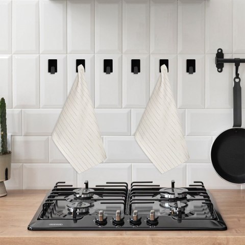 Haczyki wieszaki uchwyty haczyk samoprzylepny stalowy czarny 3x2cm 6 sztuk STORAGE SOLUTIONS 569573-W2