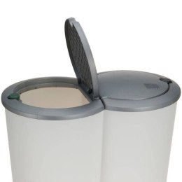 Kosz do segregacji odpadów śmieci śmietnik pojemnik śmieci plastikowy z pokrywą 2x25L EXCELLENT HOUSEWARE 730313