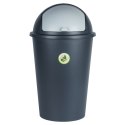 Kosz na śmieci odpady pojemnik śmietnik plastikowy czarny 50L VILDE 779077