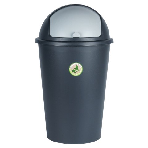 Kosz na śmieci odpady pojemnik śmietnik plastikowy czarny 50L VILDE 779077