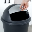 Kosz na śmieci odpady pojemnik śmietnik plastikowy czarny 50L VILDE 779077