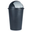 Kosz na śmieci odpady pojemnik śmietnik plastikowy czarny 50L VILDE 779077