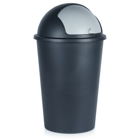 Kosz na śmieci odpady pojemnik śmietnik plastikowy czarny 50L VILDE 779077