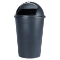Kosz na śmieci odpady pojemnik śmietnik plastikowy czarny 50L VILDE 779077
