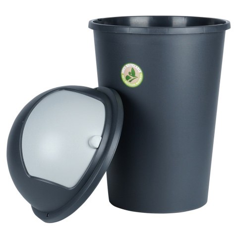Kosz na śmieci odpady pojemnik śmietnik plastikowy czarny 50L VILDE 779077