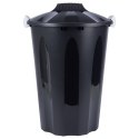 Kosz na śmieci odpady śmietnik plastikowy czarny duży 40L do odpadów VILDE 779053