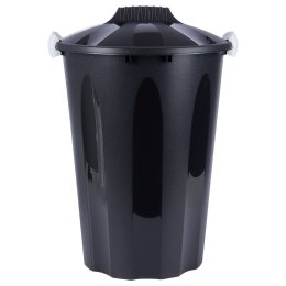 Kosz na śmieci odpady śmietnik plastikowy czarny duży 40L do odpadów VILDE 779053