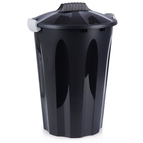 Kosz na śmieci odpady śmietnik plastikowy czarny duży 40L do odpadów VILDE 779053