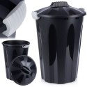 Kosz na śmieci odpady śmietnik plastikowy czarny duży 40L do odpadów VILDE 779053
