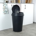 Kosz na śmieci odpady śmietnik plastikowy czarny duży 47L VILDE 779076