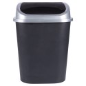 Kosz na śmieci odpady śmietnik plastikowy czarny duży 50L VILDE 779073