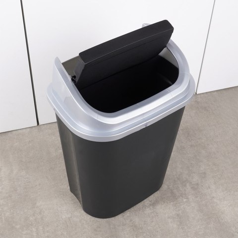 Kosz na śmieci odpady śmietnik pojemnik plastikowy czarny 25L VILDE 779072