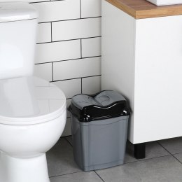 Kosz na śmieci plastikowy śmietnik szary błyszczący 9L do kuchni ORION 731339