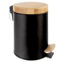 Kosz na śmieci z pedałem do kuchni łazienkowy czarny mały BLACK 3L ORION 731719