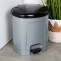 Kosz na śmieci z pedałem plastikowy szary łazienkowy do kuchni 11.5L ORION 731374