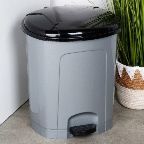 Kosz na śmieci z pedałem plastikowy szary łazienkowy do kuchni 30L ORION 731380