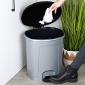 Kosz na śmieci z pedałem plastikowy szary łazienkowy do kuchni 30L ORION 731380