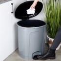 Kosz na śmieci z pedałem plastikowy szary łazienkowy do kuchni 50L ORION 731382